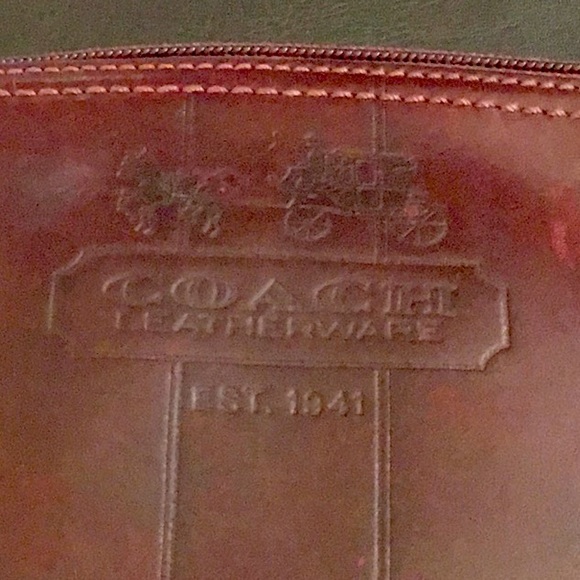 Coach, Brown Leatherwear Wristlet Purse. Evening, Wallet Size. Retro, Y2K. - Picture 6 of 7
